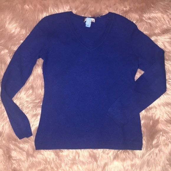 Royal Blue Cashmere Sweater - Picture 3 of 3